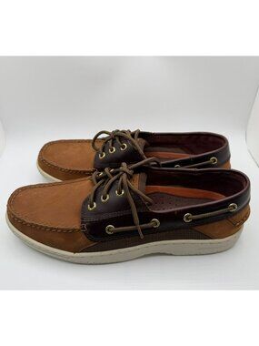 Sperry Top-Sider Billfish 3-Eye Boat Shoes Men Size11.5M Brown Leather Low Top